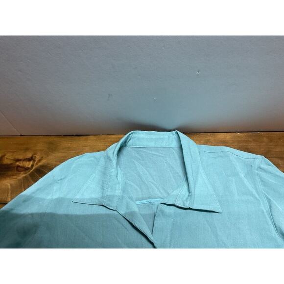 Fridaze Linen Redefined 100% Linen Lagenlook Tunic Top Size Large Blue - Picture 5 of 14